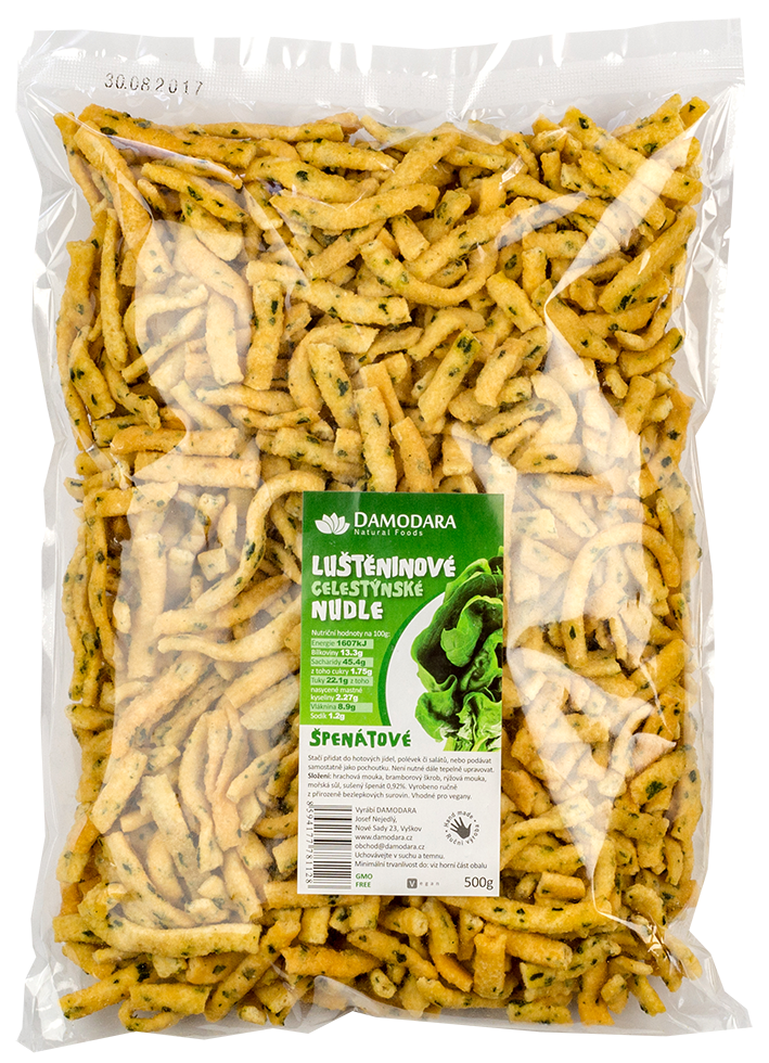 DAMODARA Celestýnské strukovinové rezance špenátové 500g