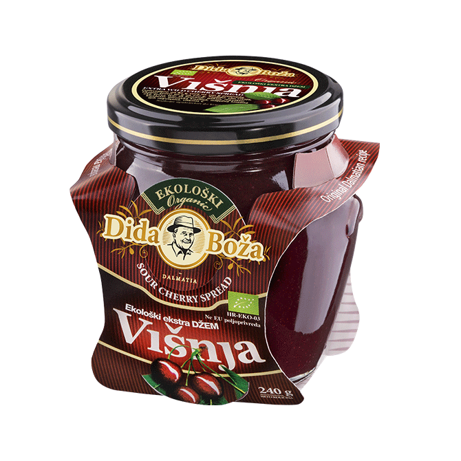 BIO višňový džem 82% ovocia 240g