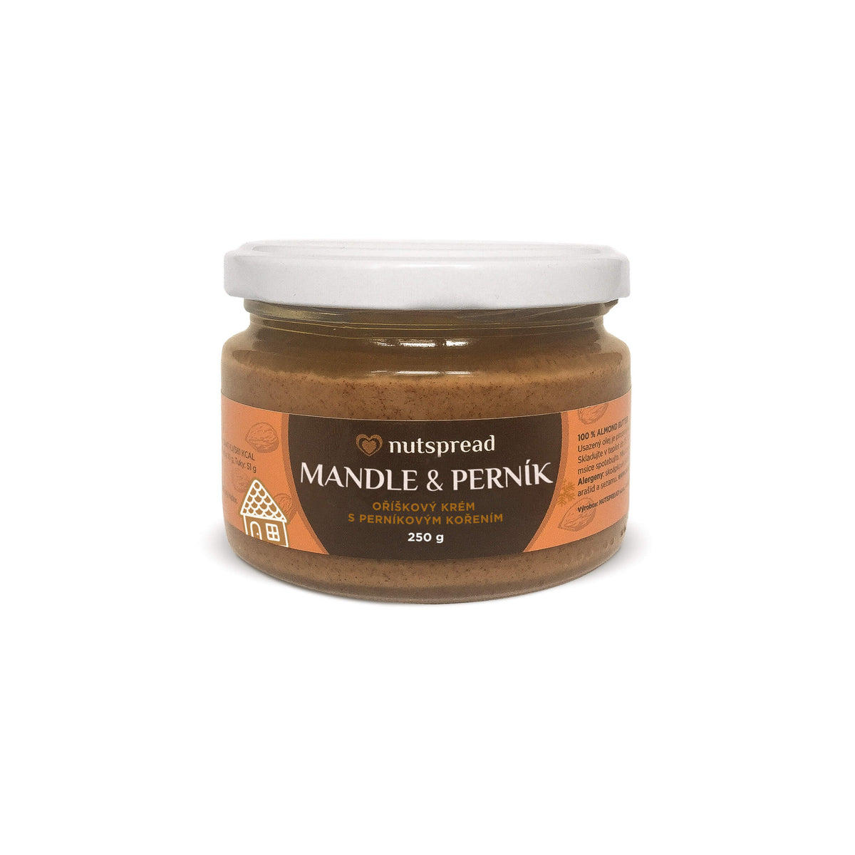 323017 !X! Krém z pražených mandlí s perníkovým kořením 250 g NUTSPREAD-1
