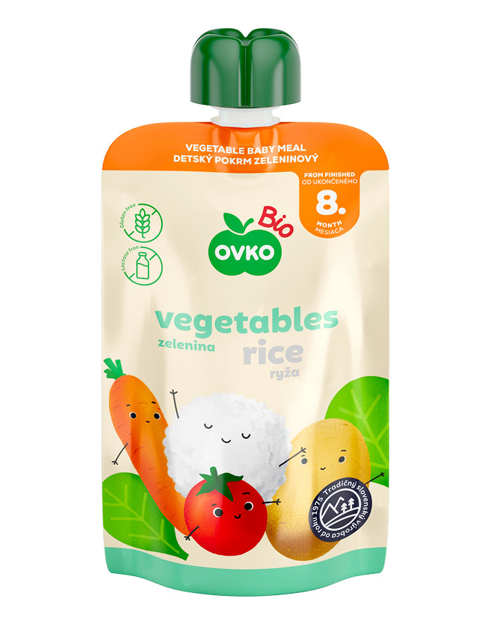 330081 Příkrm zeleninová směs, rýže 90 g BIO OVKO-2
