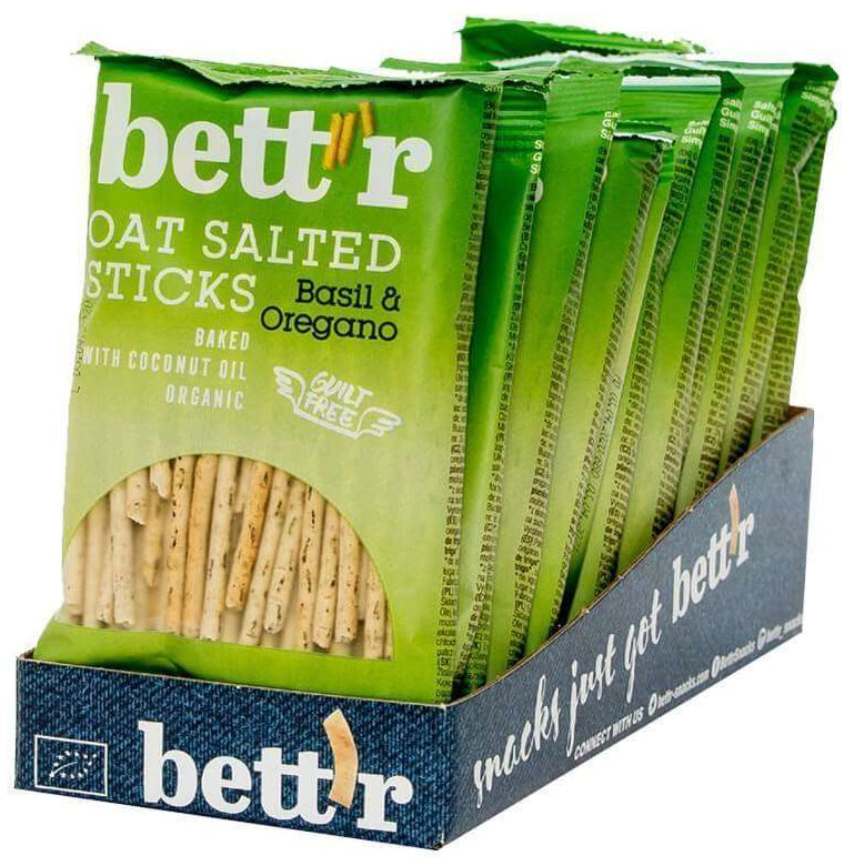 bett'r Solené ovsené tyčinky bazalka a oregano bio 50 g