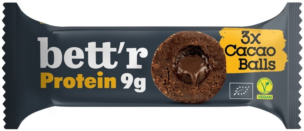 bett'r bio proteínové guličky arašidy-kakao 3x15g