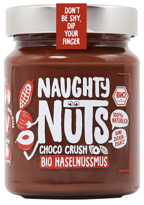 Naughty Lieskovo orieškové maslo Choco Crush, 250g bio