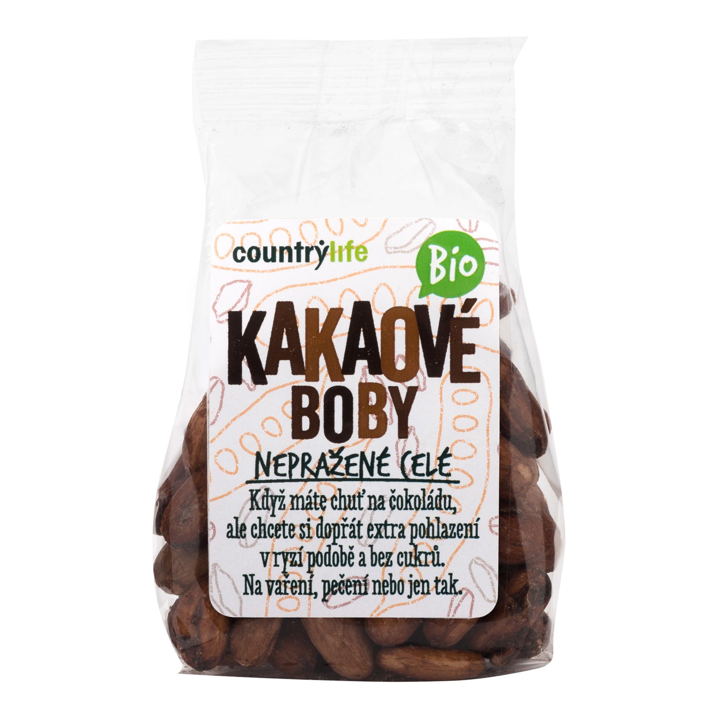 521011 Kakaové boby nepražené celé 100 g BIO COUNTRY LIFE-1