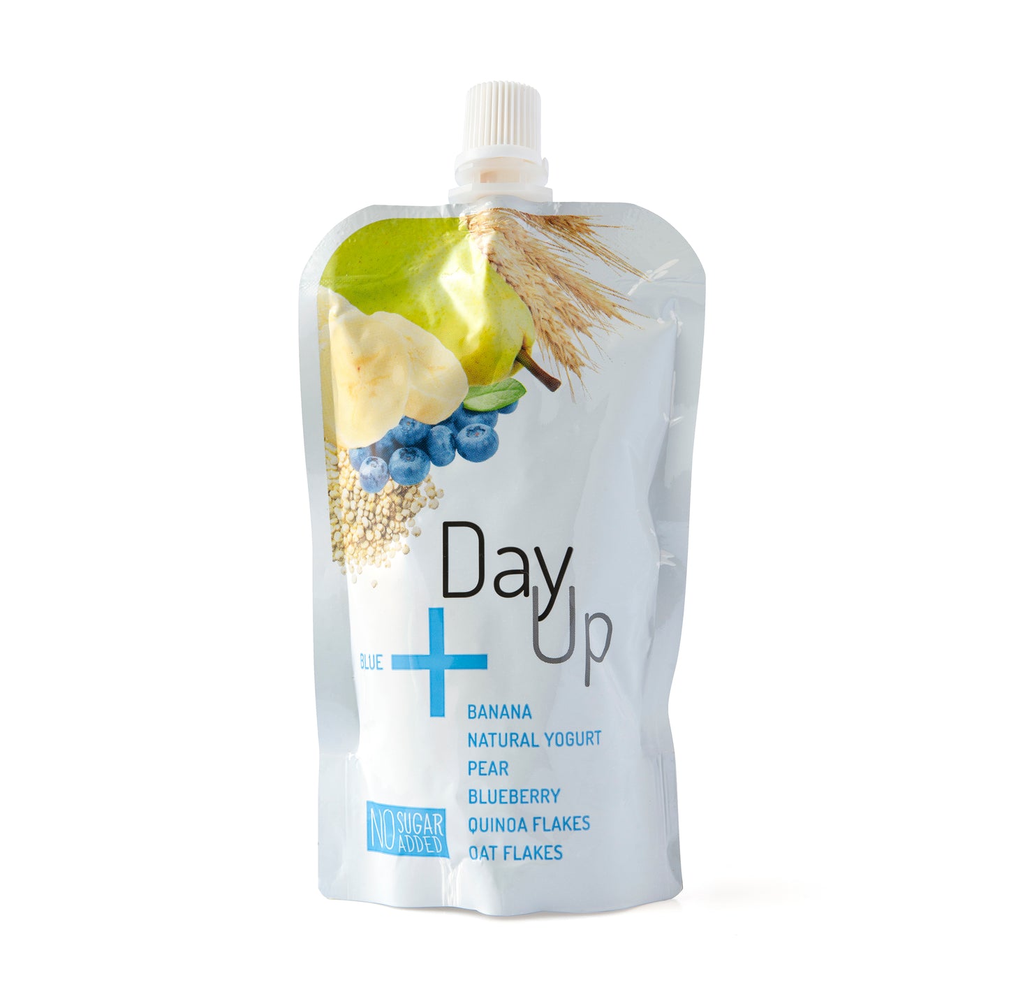 532081 Dezert ovocný banán, hruška, borůvka s jogurtem a cereáliemi - kapsička 120 g DAY UP-1