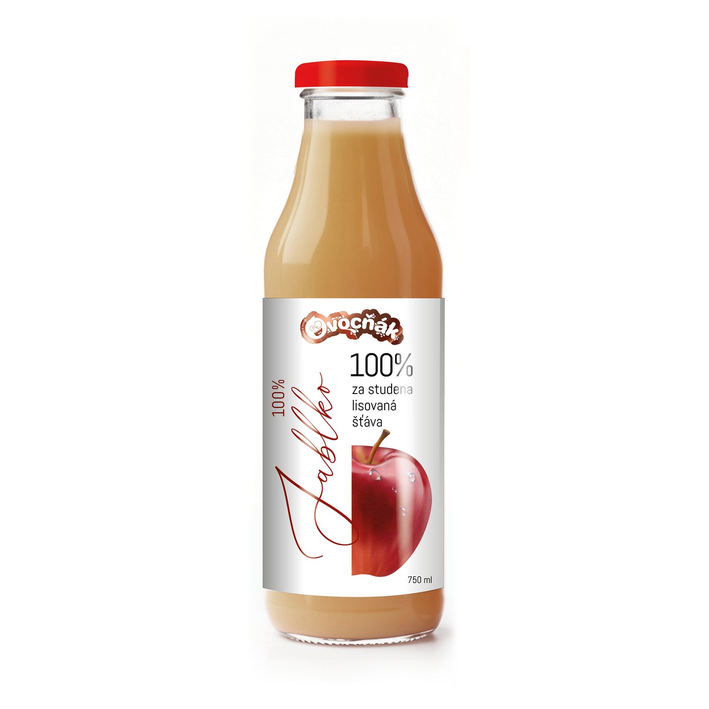 552104 Mošt ovocný jablko 100 % sklo 750 ml OVOCŇÁK-1