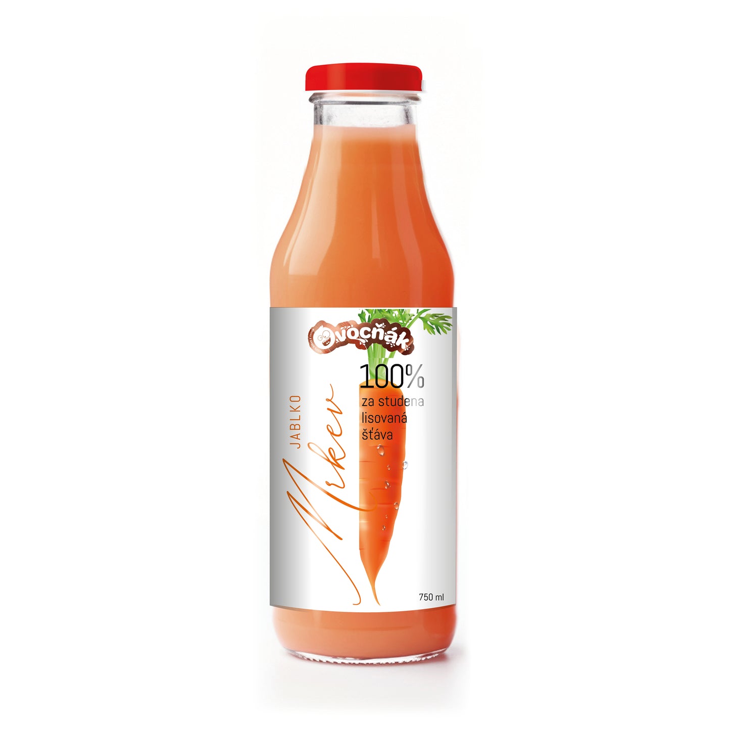 552106 Mošt ovocný jablko-mrkev sklo 750 ml OVOCŇÁK-1