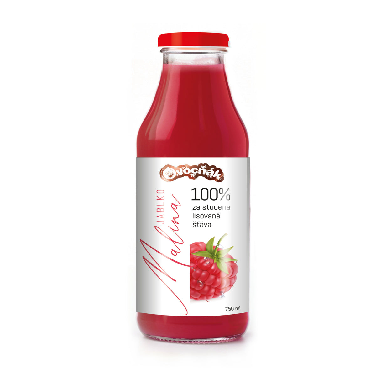 552124 Mošt ovocný jablko-malina sklo 750 ml OVOCŇÁK-1
