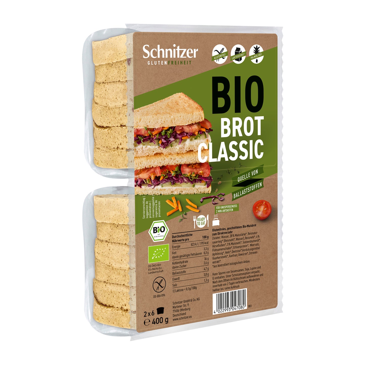 610065 Chléb toustový klasik bezlepkový 400 g BIO SCHNITZER-1