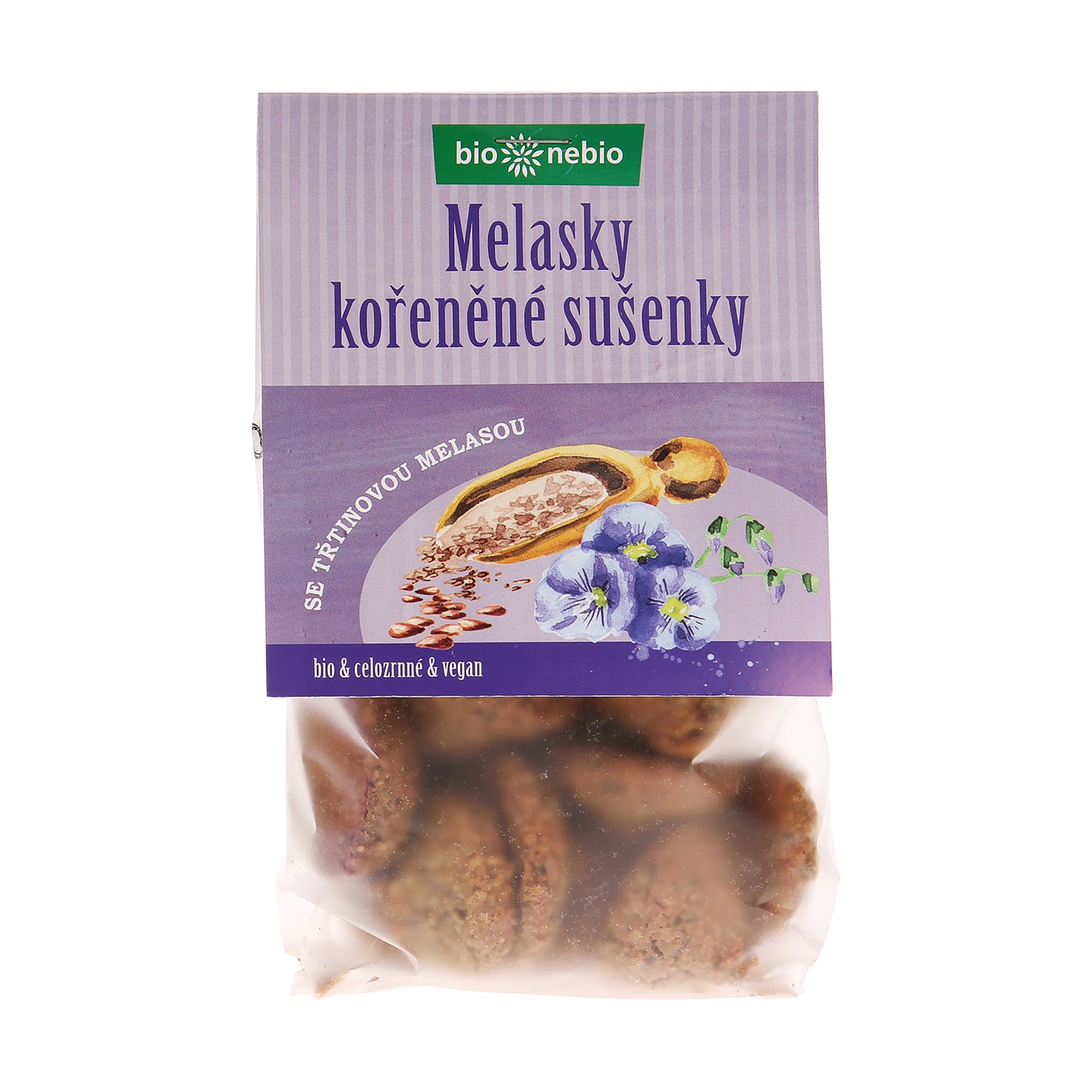 630376 MELASKY celozrnné sušenky s melasou 130 g BIO BIO NEBIO-1