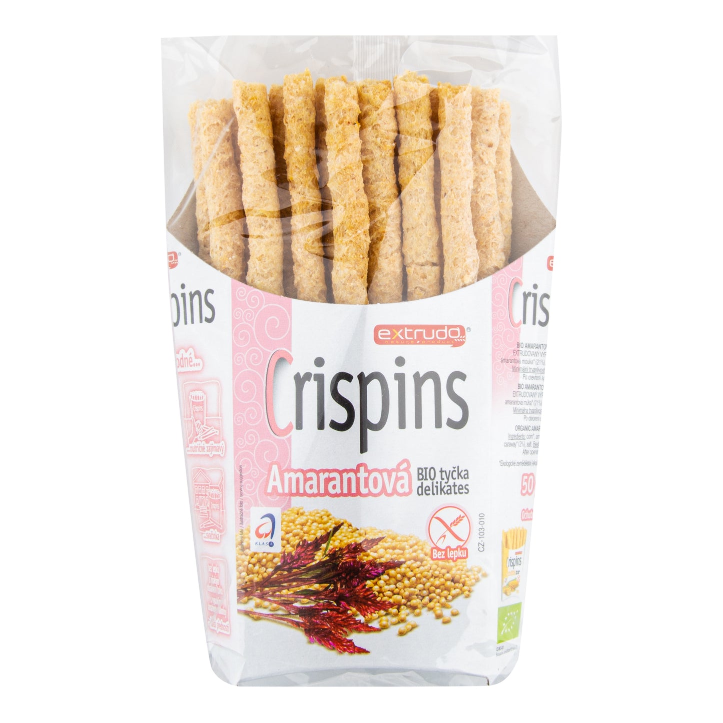 641017 Tyčinka amarantová Crispins bezlepková 50 g BIO EXTRUDO-2
