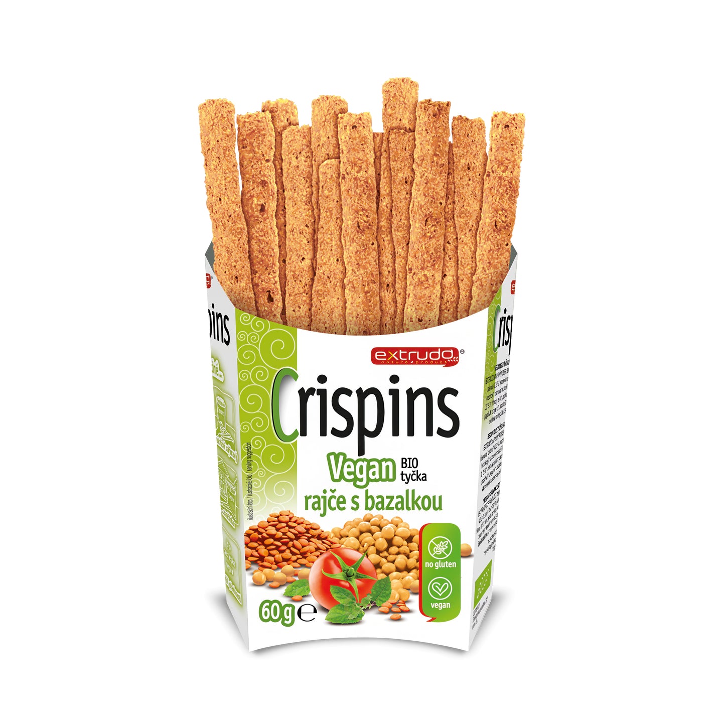 641033 Tyčinka Crispins Vegan rajče s bazalkou 60 g BIO EXTRUDO-1
