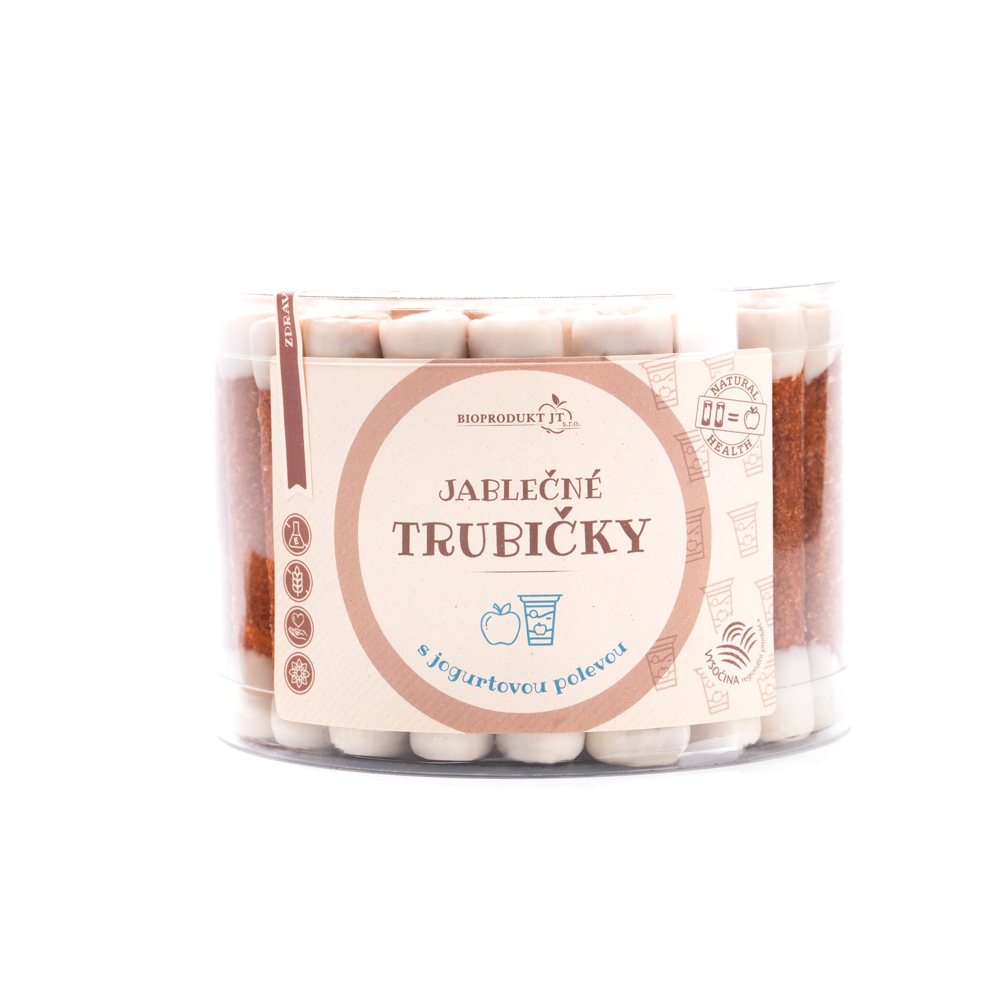 662072 Trubičky jablečné s jogurtem dóza 540 g BIOPRODUKT JT-3