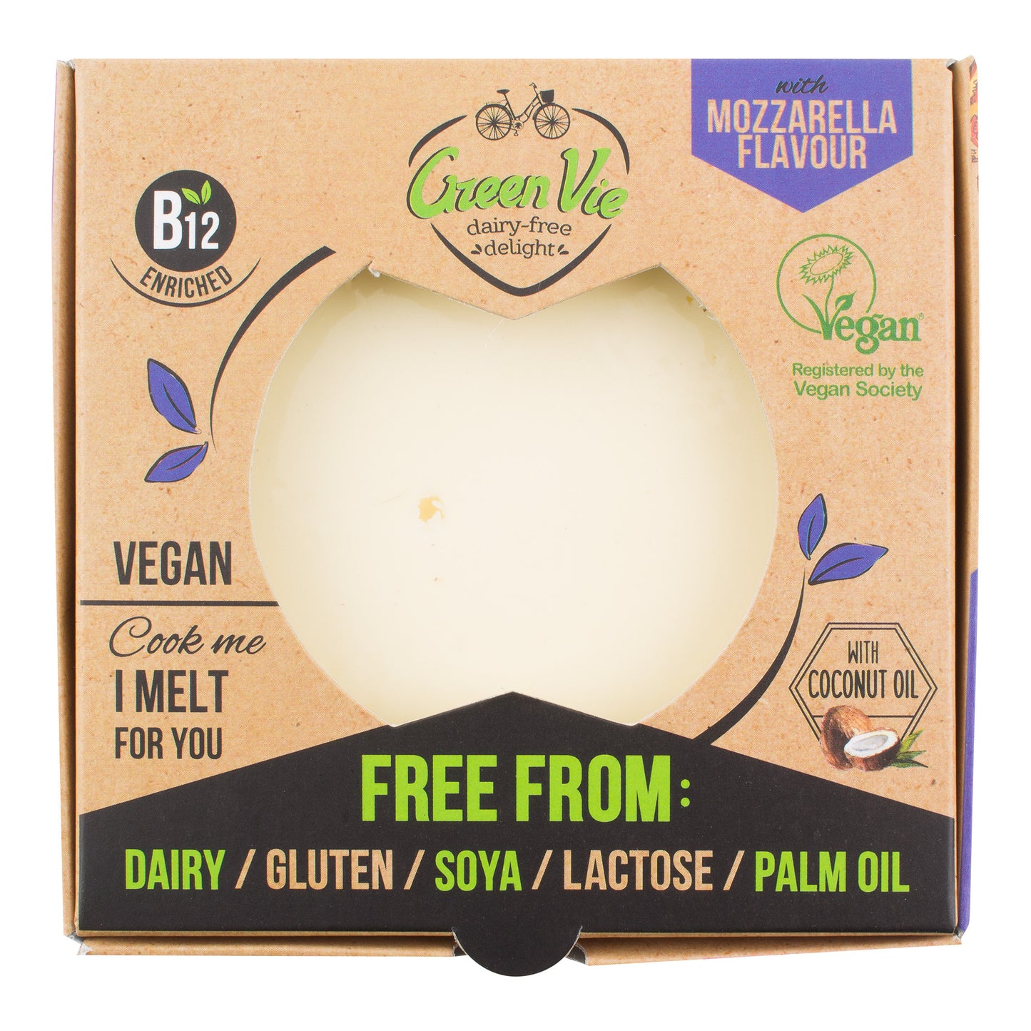 712106 Veganská alternativa sýru mozarella blok 250 g GREENVIE-1