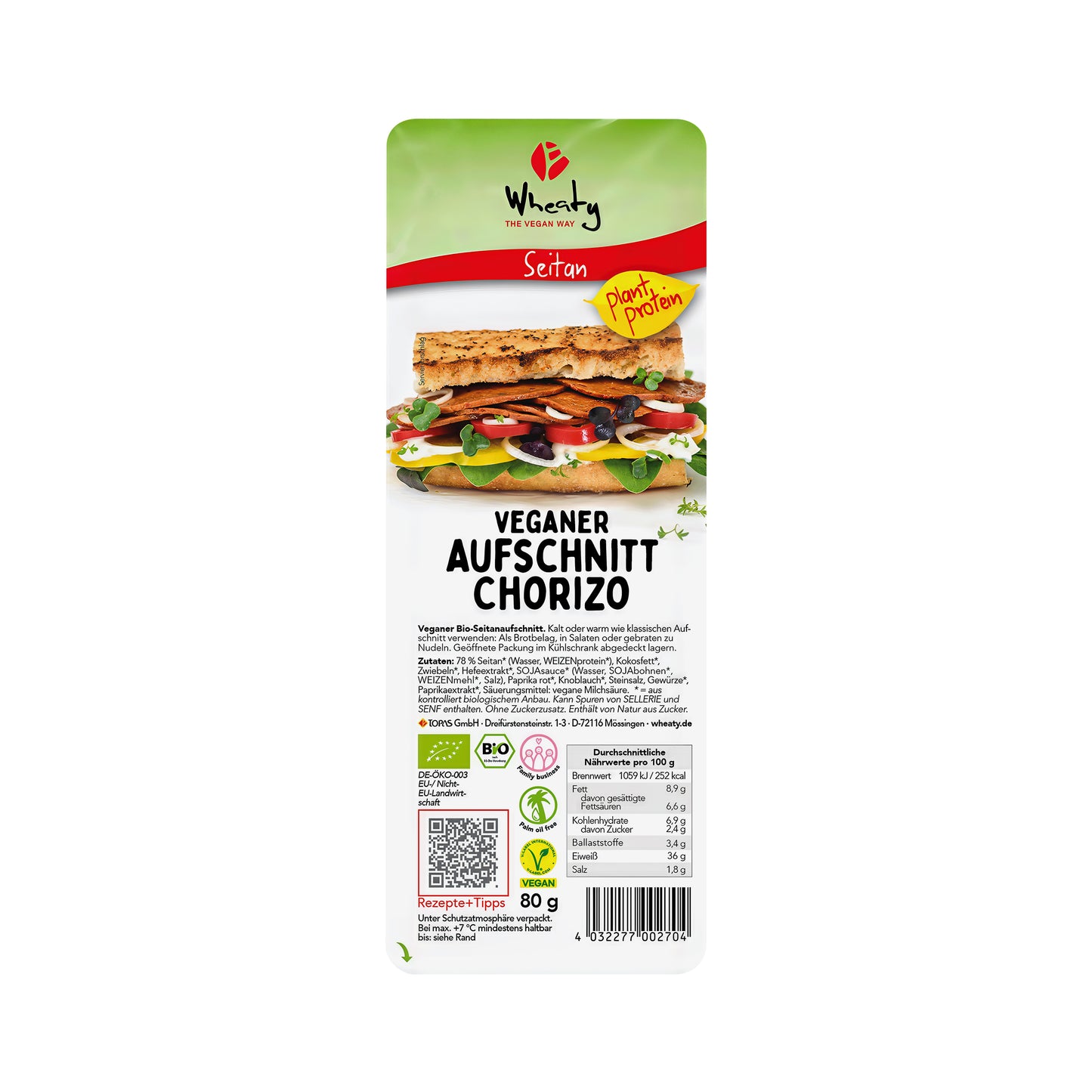 742190 Plátky seitan s příchutí chorizo 80 g BIO WHEATY-1