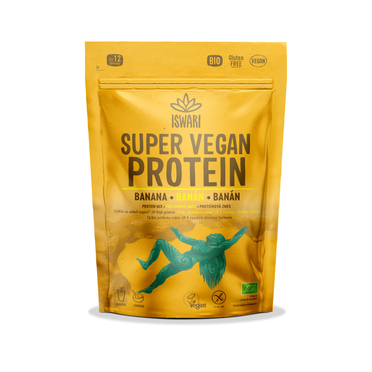 913119 Protein vegan s banánem 250 g BIO ISWARI -1
