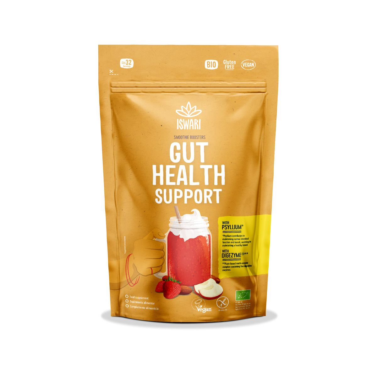 913128 Smoothie booster Gut health support 100 g BIO ISWARI -1