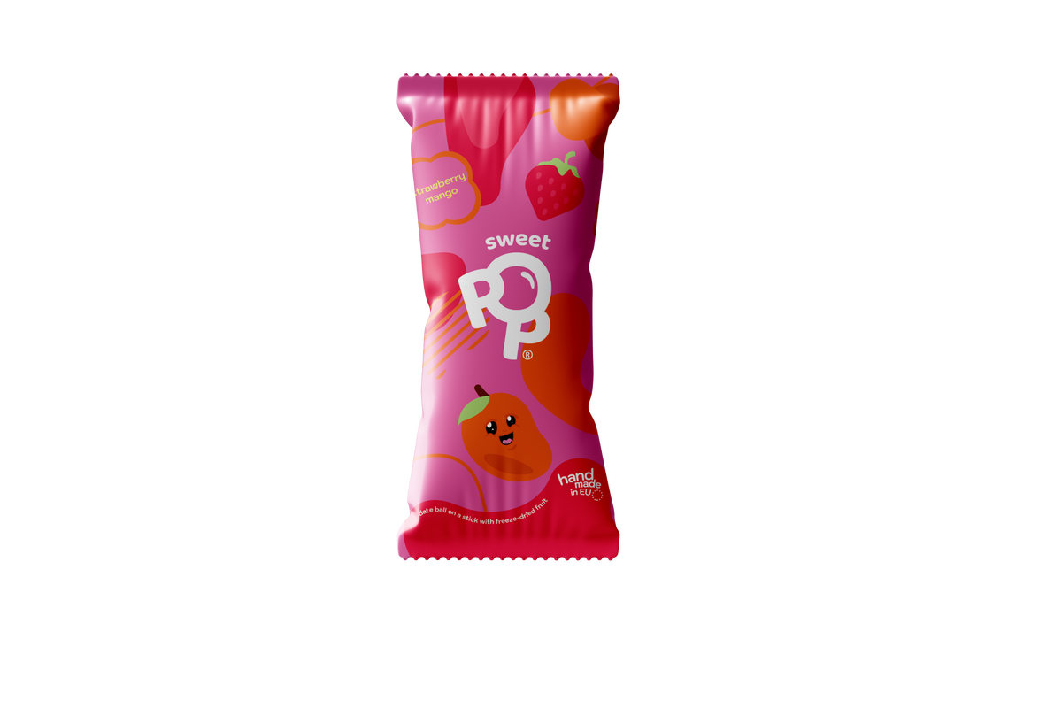 Sweet Pop Raw lízatko Jahoda-mango 30g