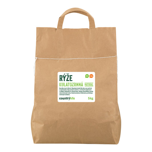 111118 Rýže kulatozrnná natural 5 kg BIO   COUNTRY LIFE-1