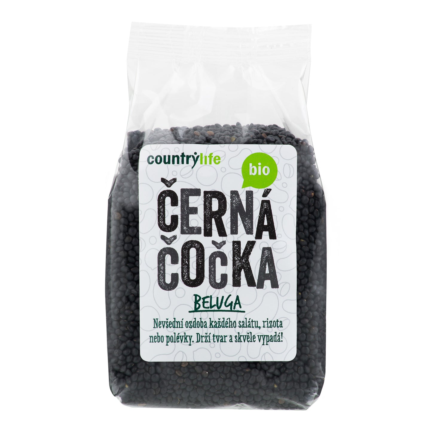 120058 Čočka černá beluga 500 g BIO   COUNTRY LIFE -1
