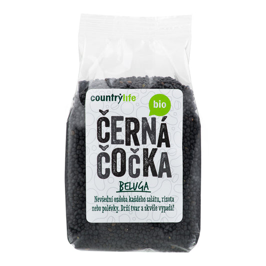 120058 Čočka černá beluga 500 g BIO   COUNTRY LIFE -1