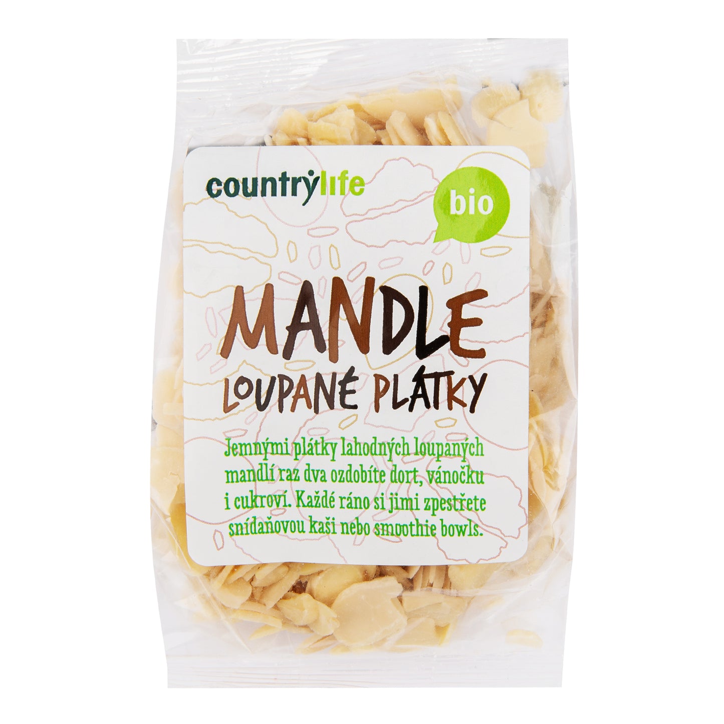 140044 Mandle loupané plátky 100 g BIO   COUNTRY LIFE-1