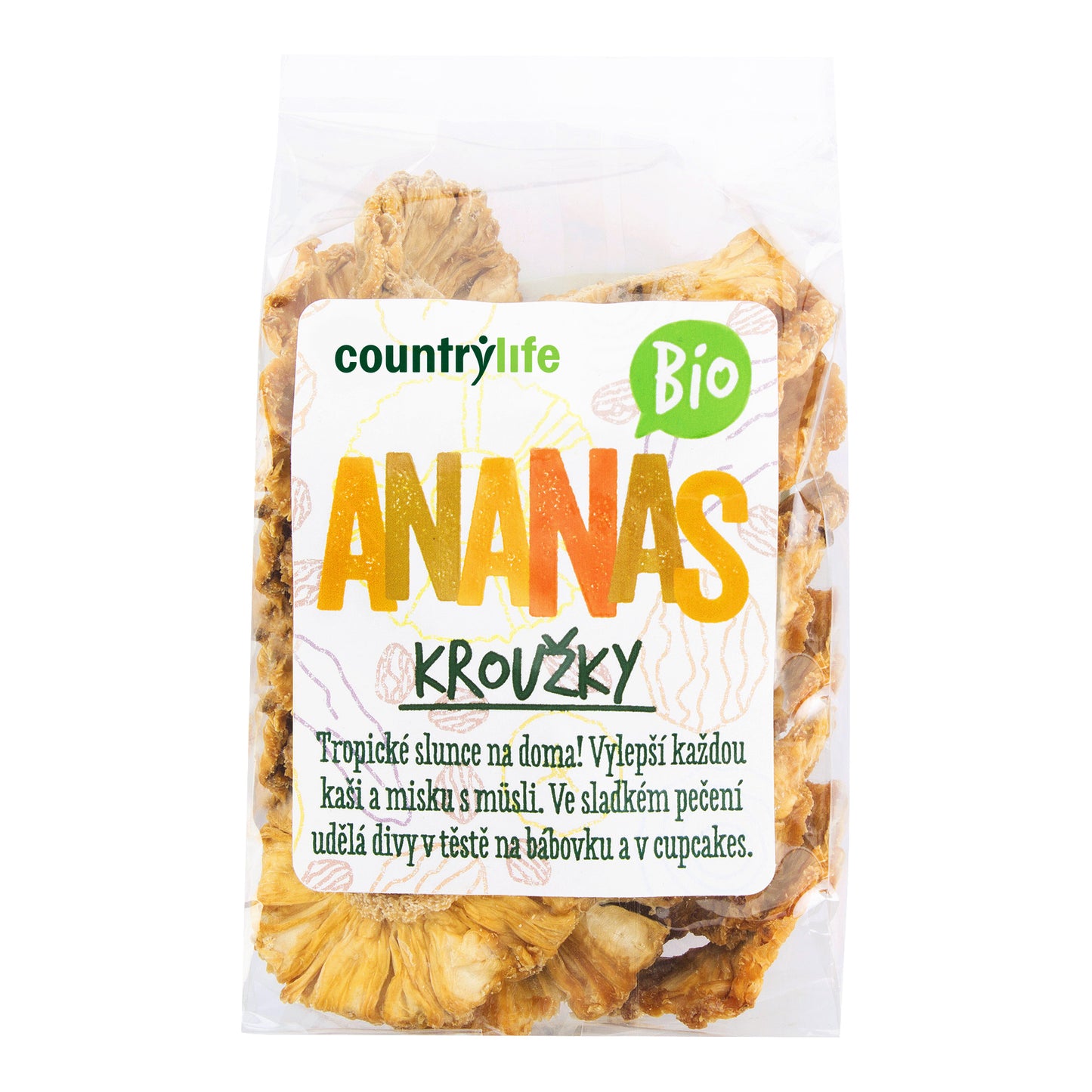 150021 Ananas kroužky sušené 100 g BIO   COUNTRY LIFE-2
