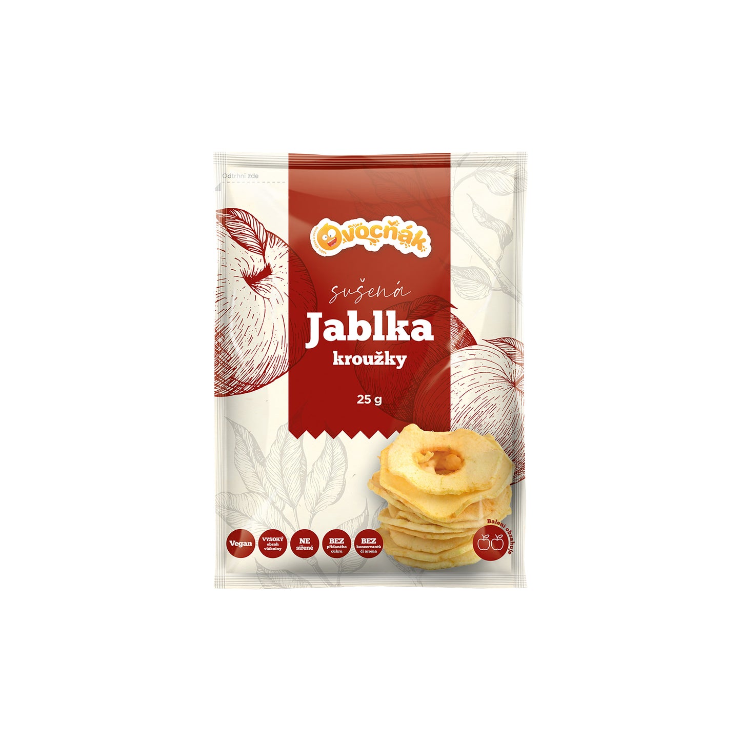 150110 Kroužky sušené jablečné 25 g   OVOCŇÁK-1
