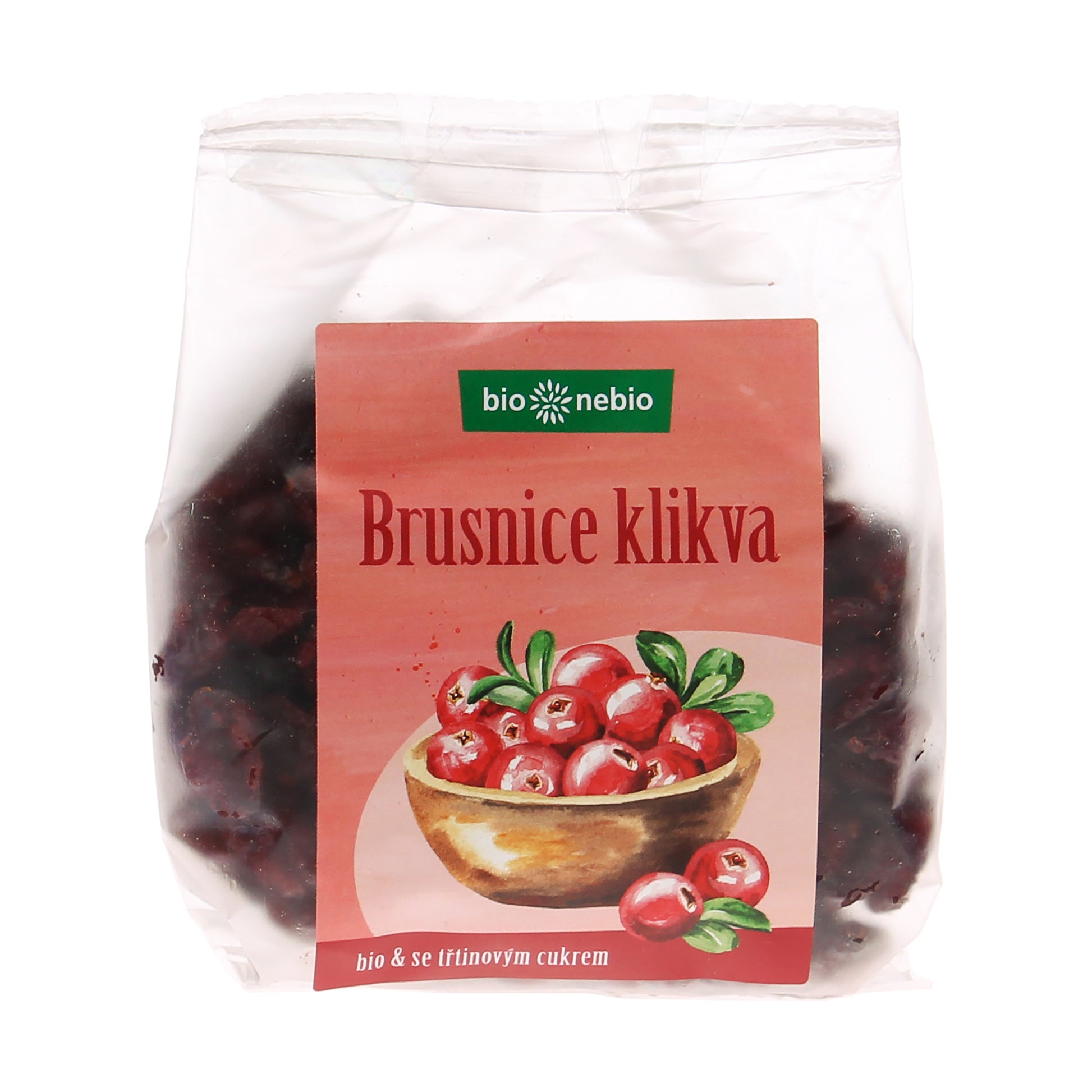 150136 Klikva brusnice se třtinovým cukrem 200 g BIO   BIO NEBIO-1