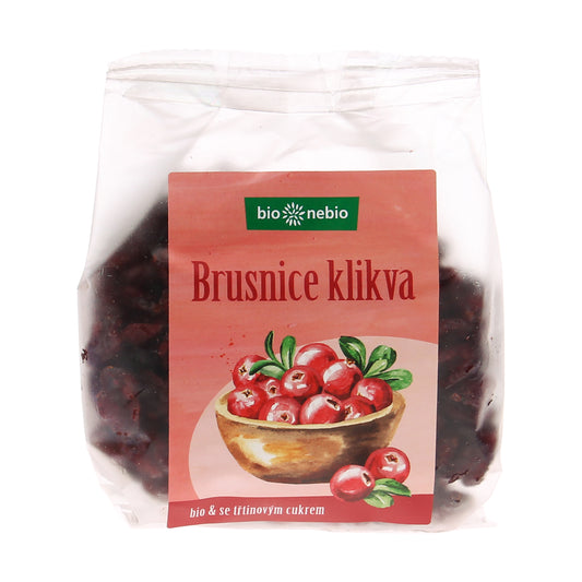 150136 Klikva brusnice se třtinovým cukrem 200 g BIO   BIO NEBIO-1