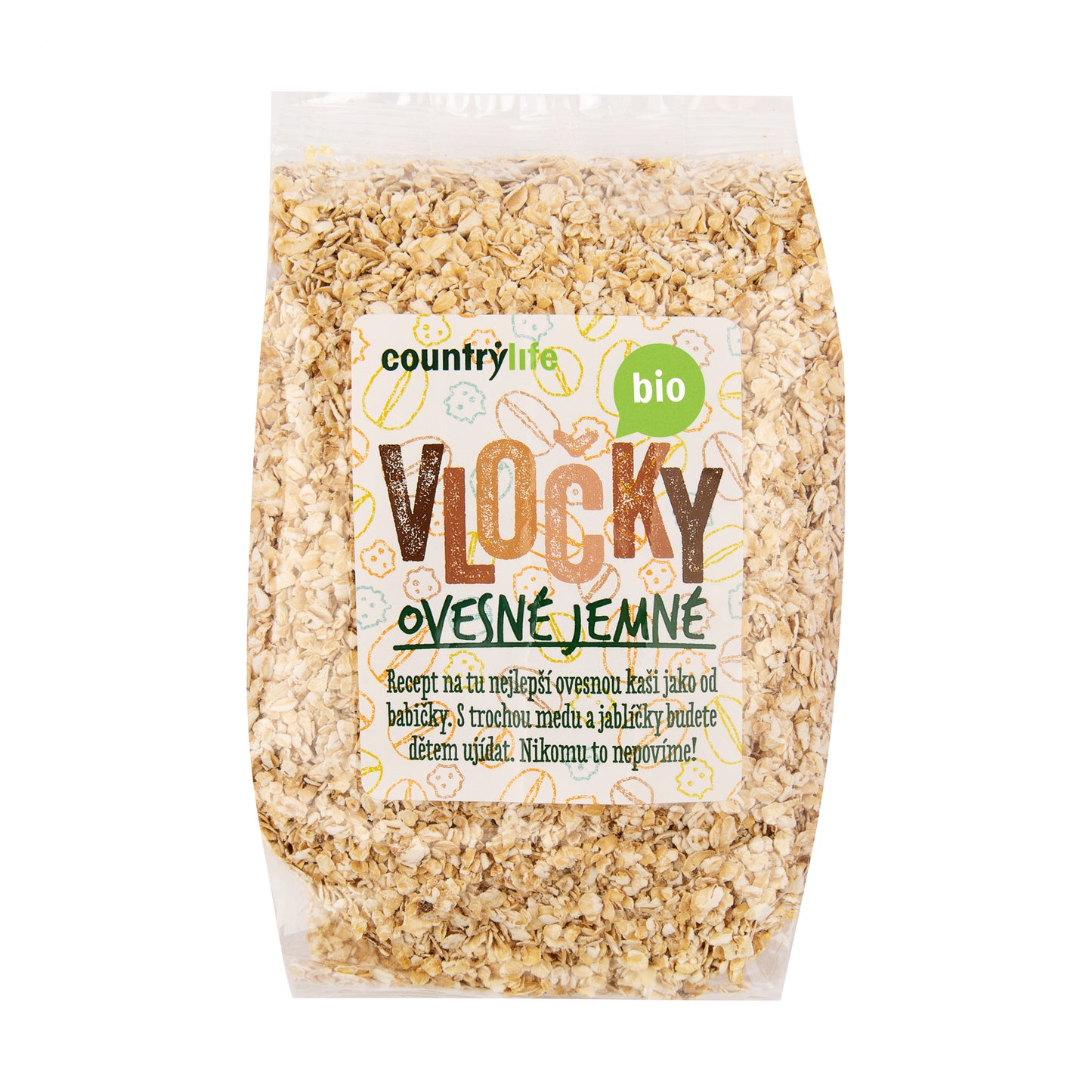220030 Vločky ovesné jemné 500 g BIO   COUNTRY LIFE-1