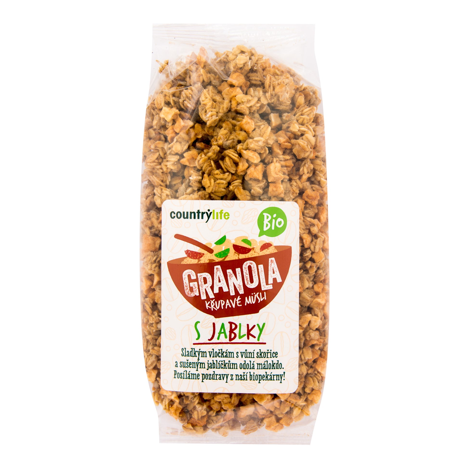 230007 Granola - Křupavé müsli s jablky 350 g BIO   COUNTRY  LIFE-1