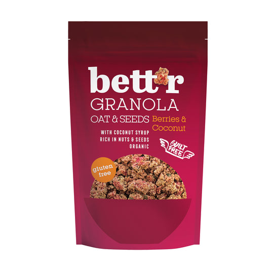 230139 Granola s ovocem a kokosem bezlepková 300 g BIO   BETT´R-1