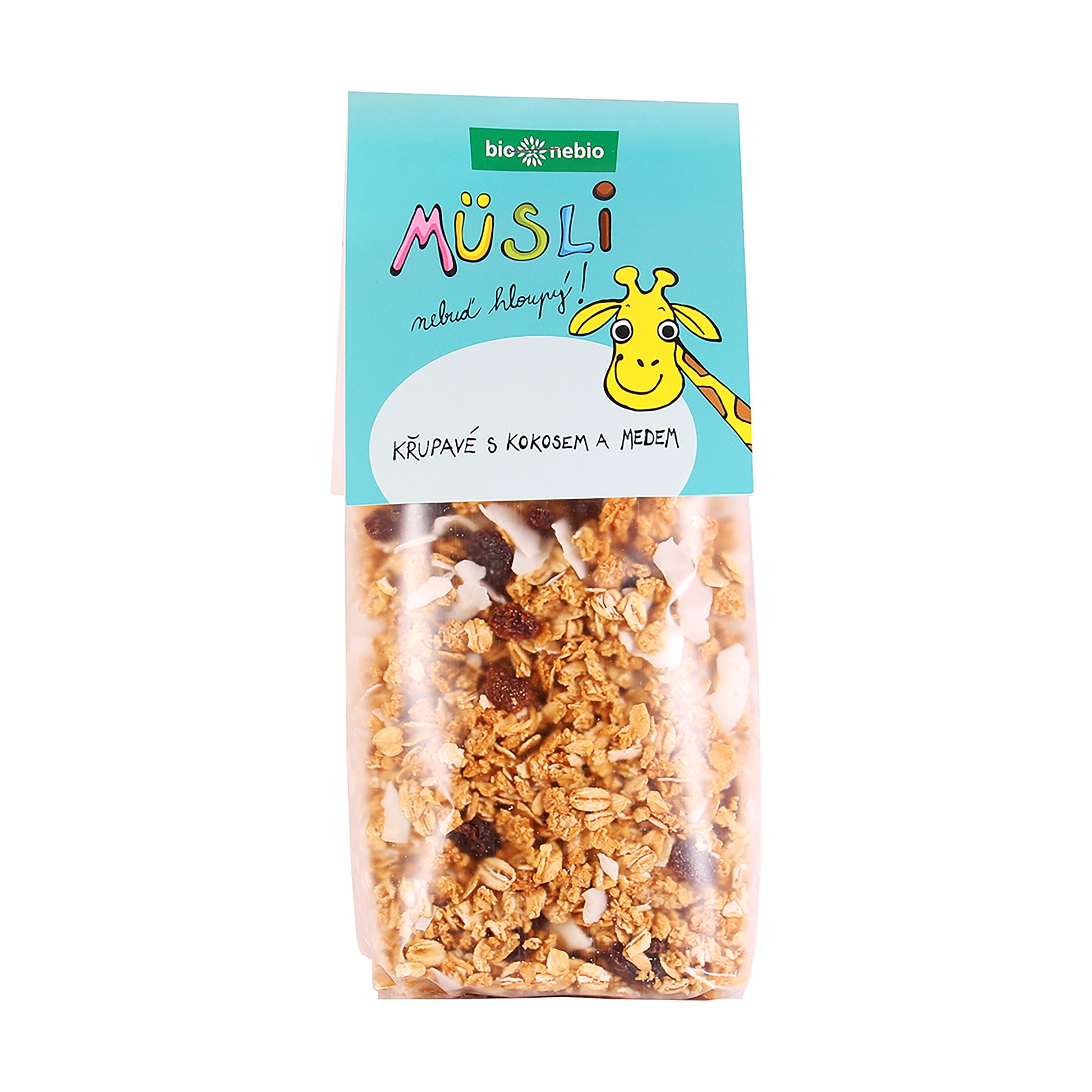 230143 Müsli Nebuď hloupý! Křupavé s kokosem a medem 300 g BIO   BIO NEBIO-1