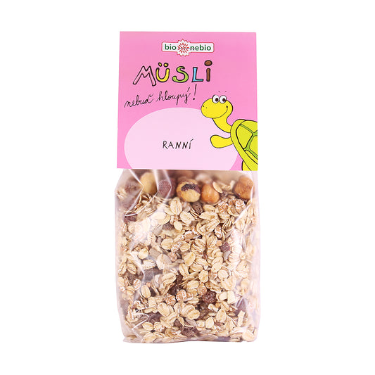 230146 Müsli Nebuď hloupý! Ranní s oříšky 350 g BIO   BIO NEBIO-1
