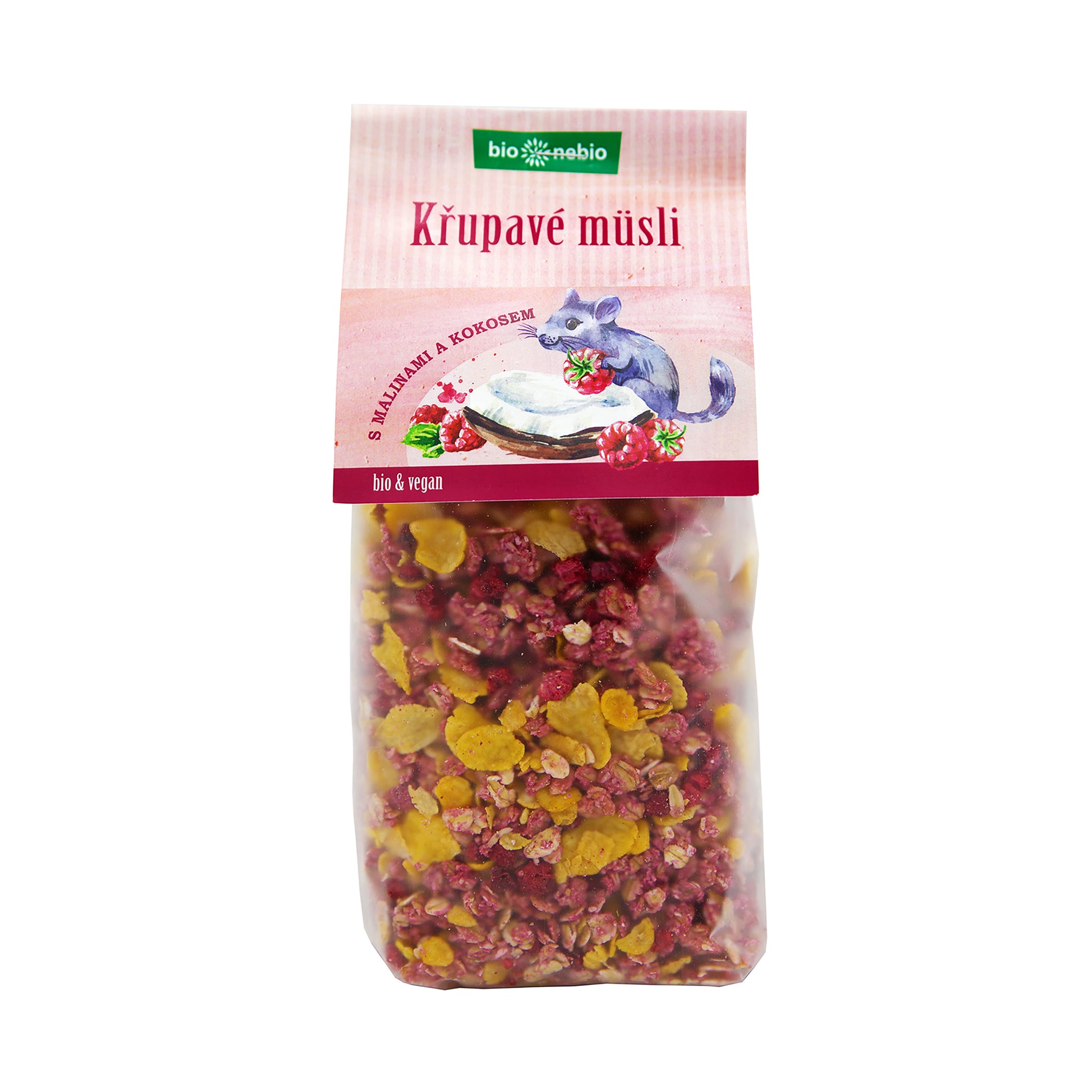 230147 Müsli křupavé s malinami a kokosem 300 g BIO   BIO NEBIO-1