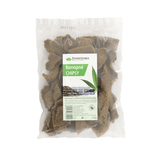 DAMODARA Hrachová pochúťka s konope "chipsy" 100g