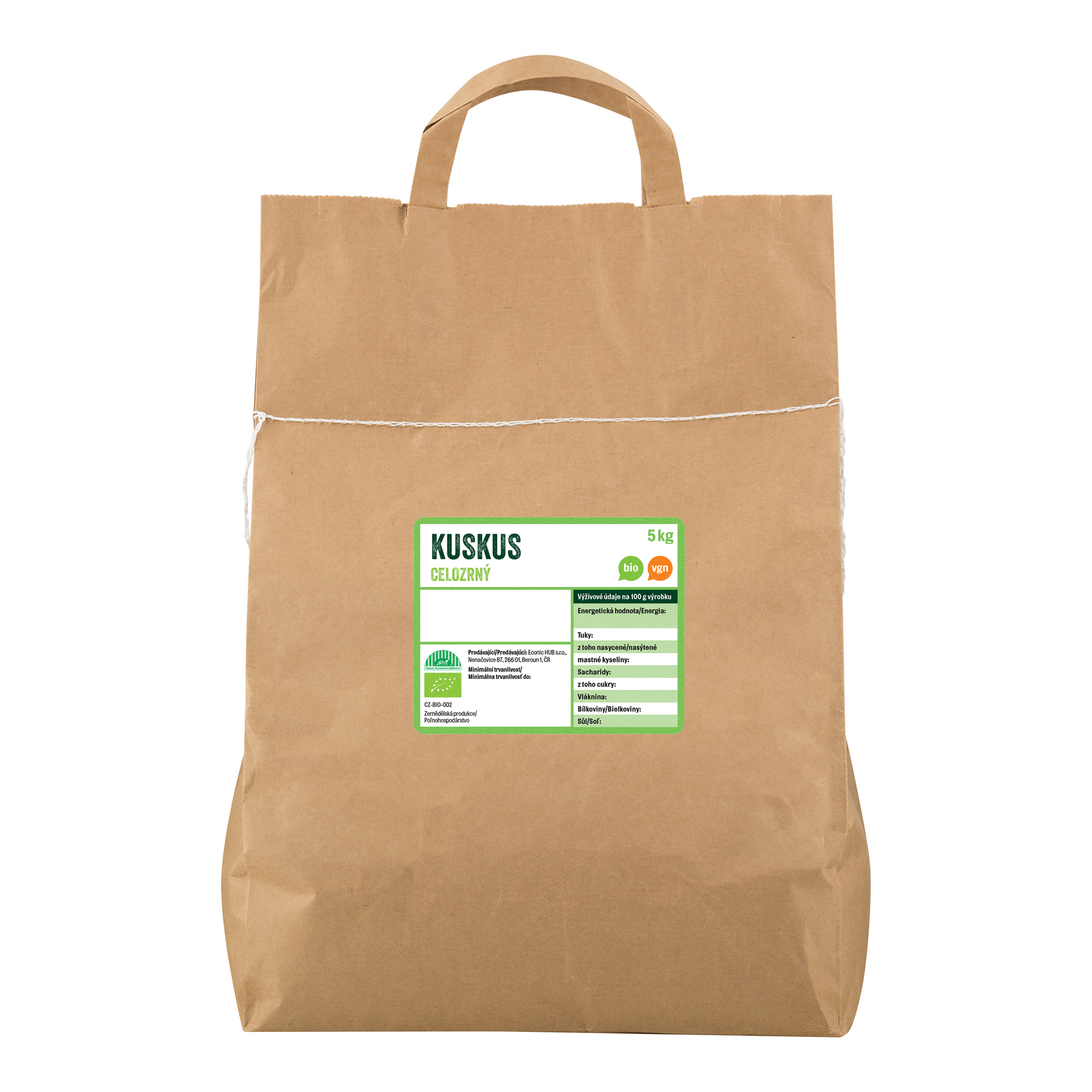 260177 Kuskus celozrnný 5 kg BIO   COUNTRY LIFE-5