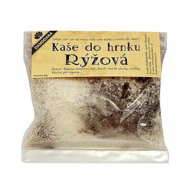 DAMODARA Instantná ryžová kaša s vlaškými orechmi a karobom 50g