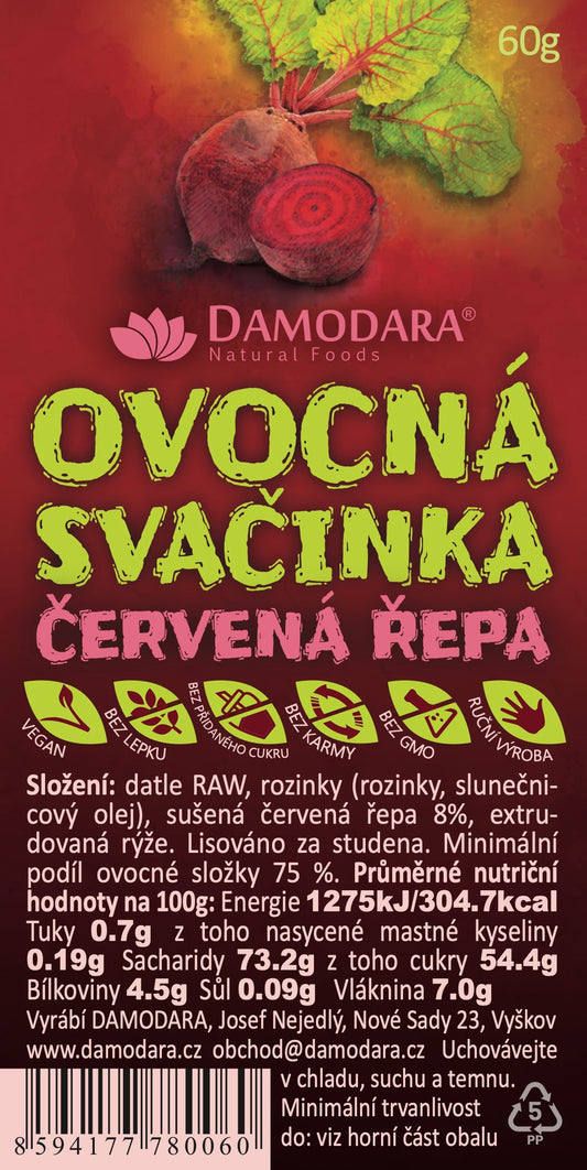 DAMODARA Tyčinka červená repa 60g