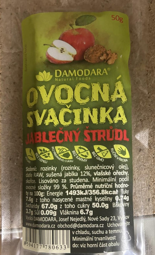 DAMODARA Tyčinka jablková štrúdla 50g