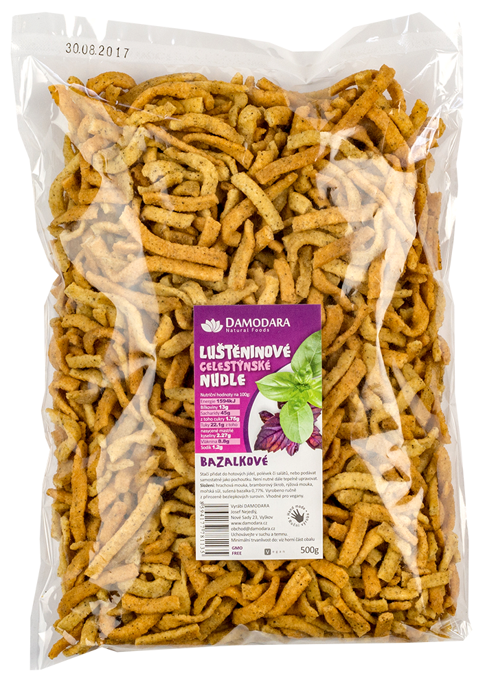 DAMODARA Celestýnské strukovinové rezance bazalkové 500g