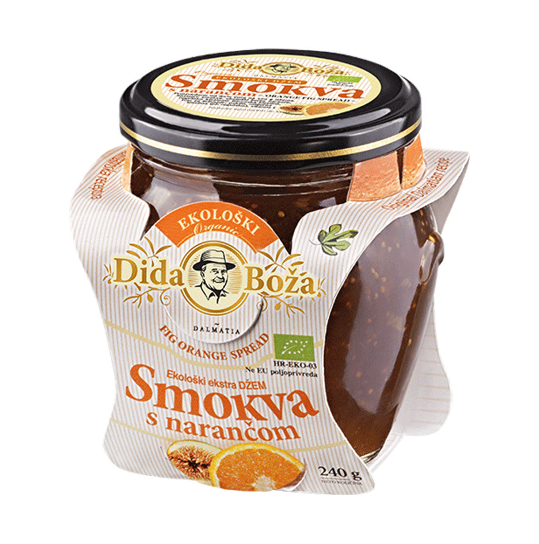 BIO Figový džem výberový s pomarančmi 82% ovocia 240g