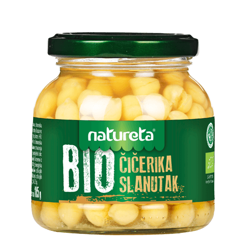 BIO cícer sterilizovaný 300 g Natureta  (sklo)