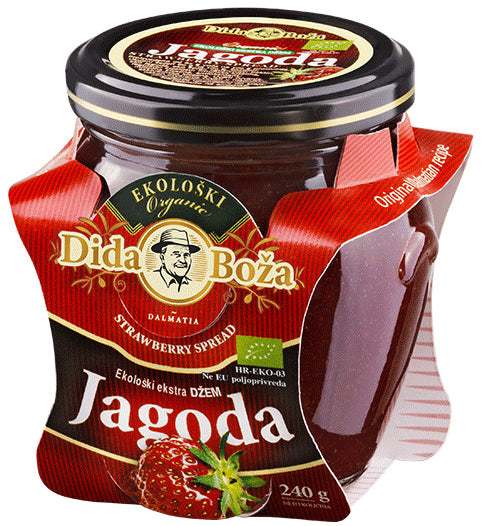 BIO jahodový džem, 82% ovocia 240g