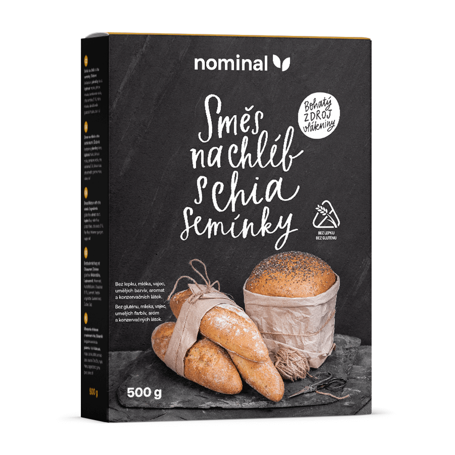 NOMINAL zmes na chlieb s chia semienkami 500g