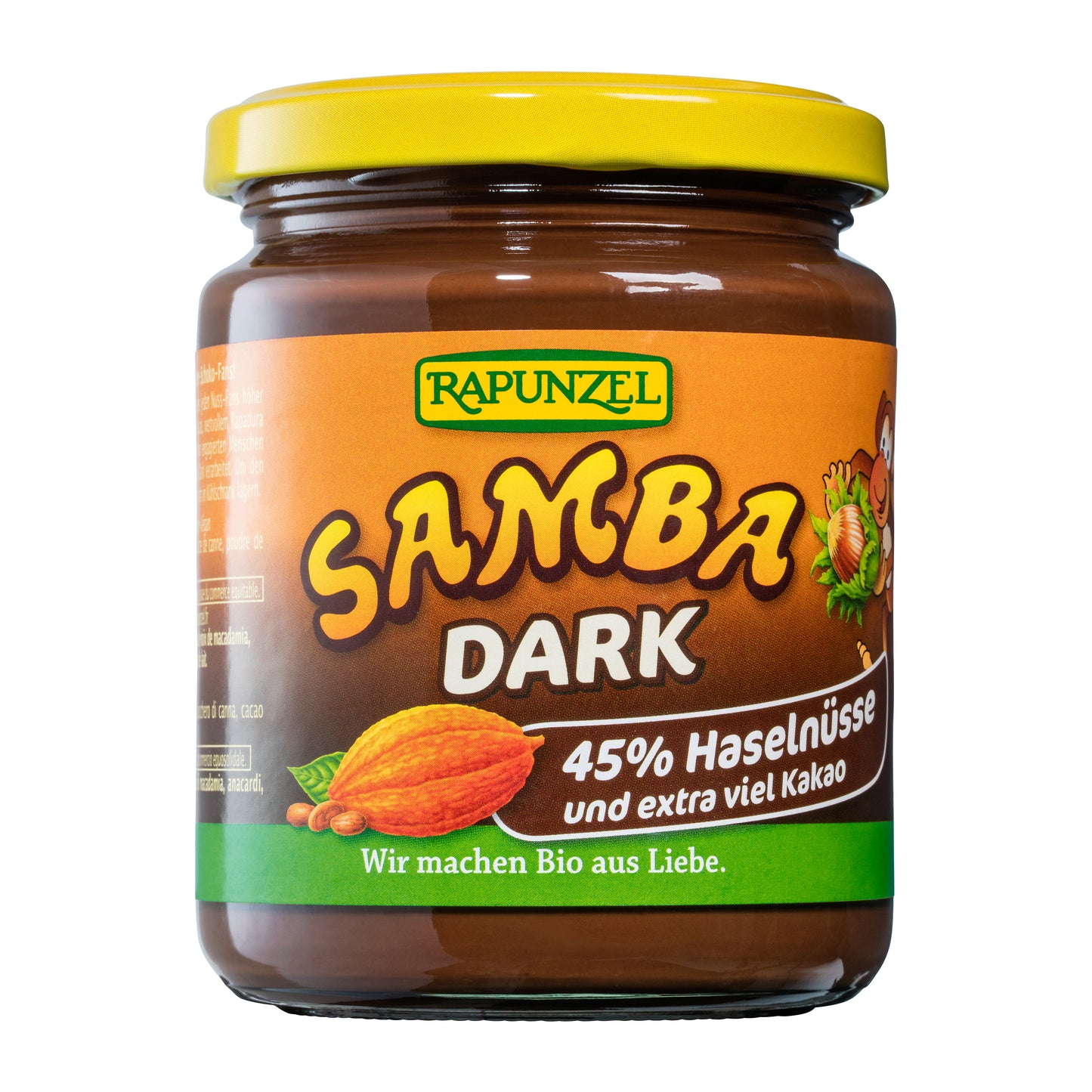 325360 Pomazánka oříšková SAMBA dark 250 g BIO   RAPUNZEL-1