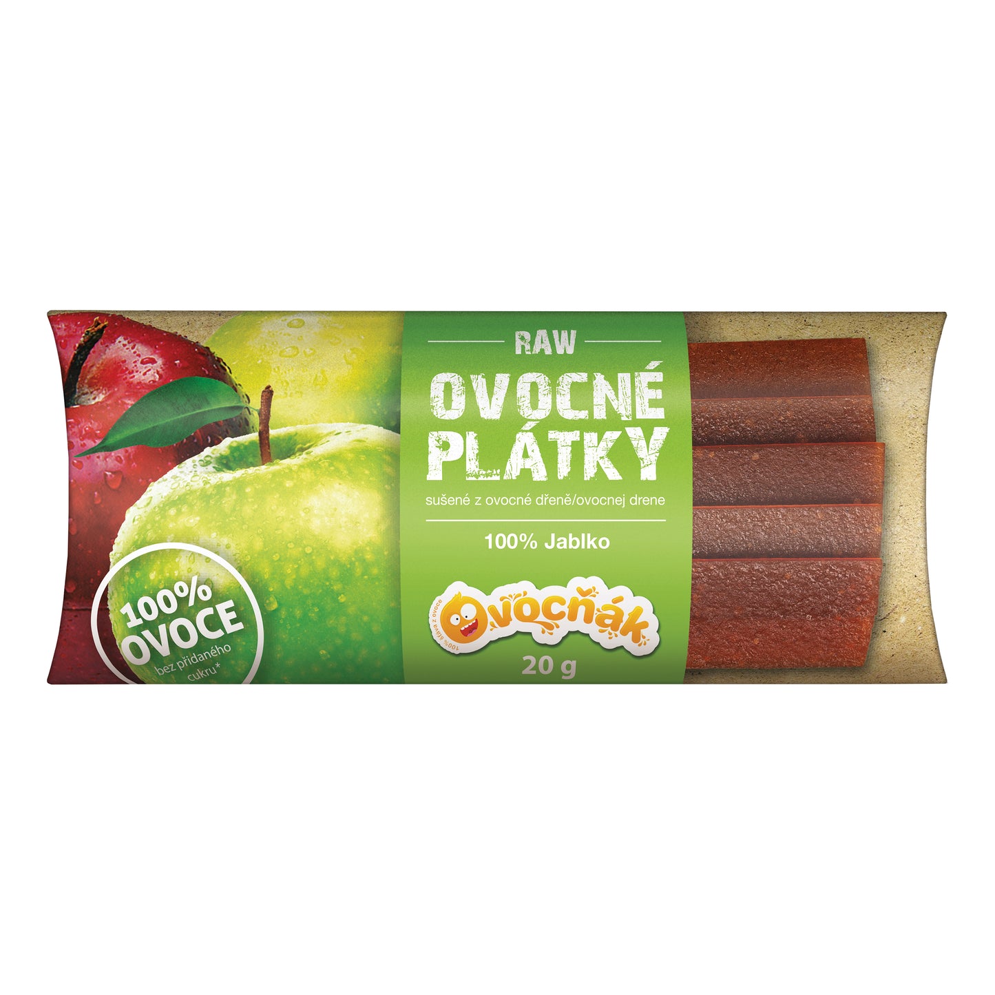 332064 Plátky ovocné jablko 100 % 20 g   OVOCŇÁK-1