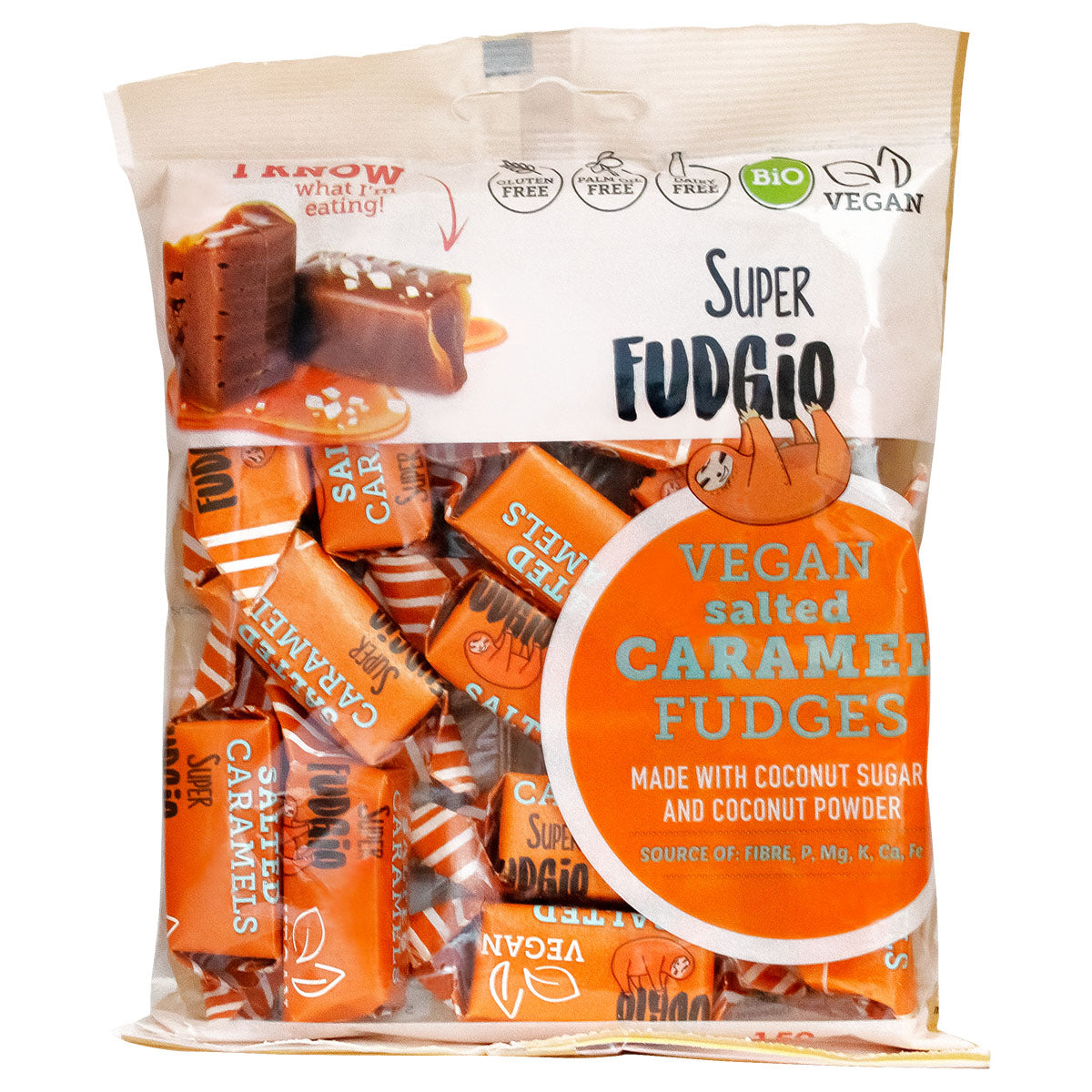 Super Fudgio Bio Vegánske karamelky - slaný karamel 100g