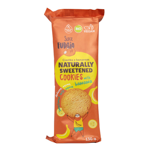 Super Fudgio Bio banánové sušienky vegan sladené agáve 130g